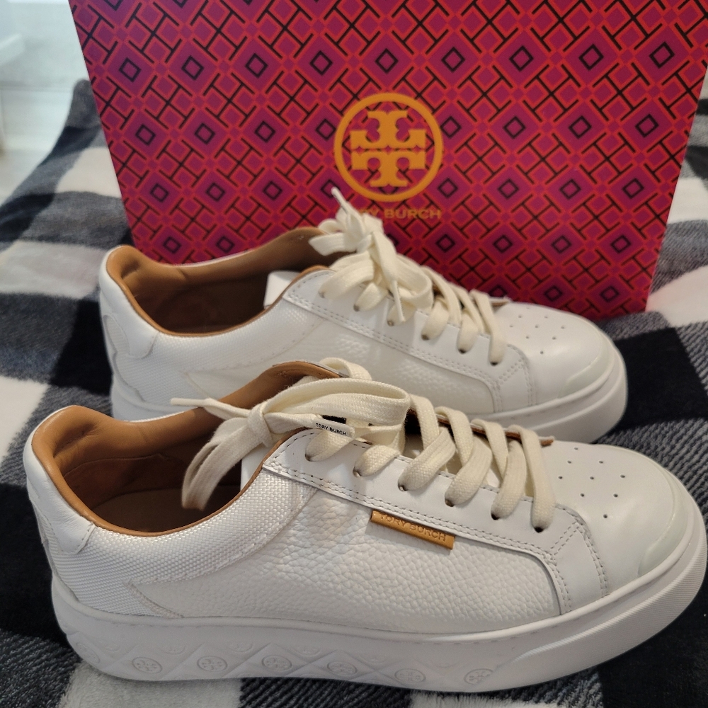 Tory Burch Ladybug Sneaker- White Sz 7.5